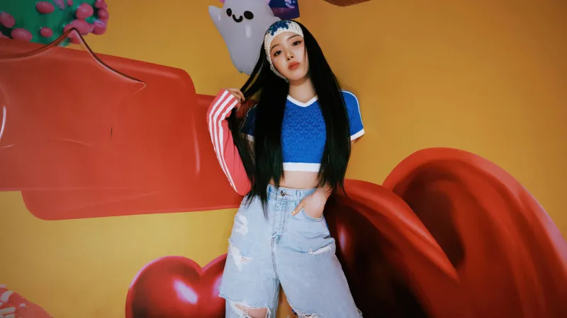 Jiwoo, NMIXX wallpaper, K-Pop