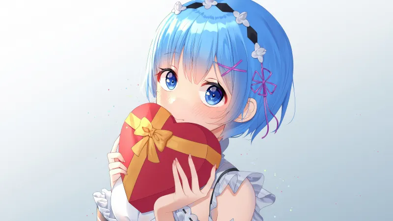 Rem Wallpaper, Love Heart, Re:Zero