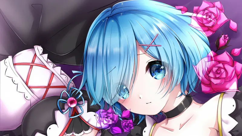 Re:Zero Rem Wallpaper, 5K, Anime Girl