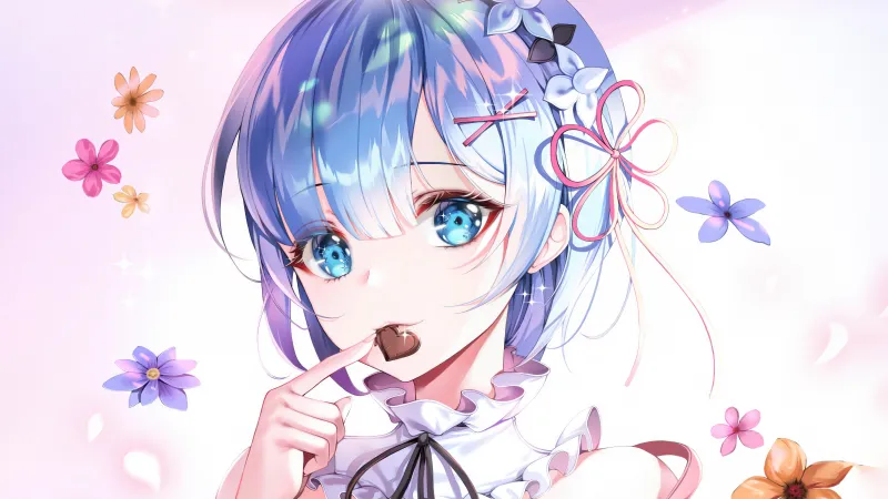 Rem Anime Girl Wallpaper, Re:Zero, 5K