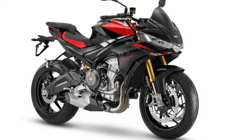 Aprilia Tuono 660 Factory, 2025, Black and red, White background, 5K wallpaper