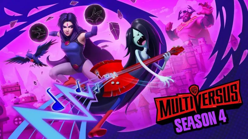 MultiVersus wallpaper, Season 4, Raven, Marceline, Purple aesthetic