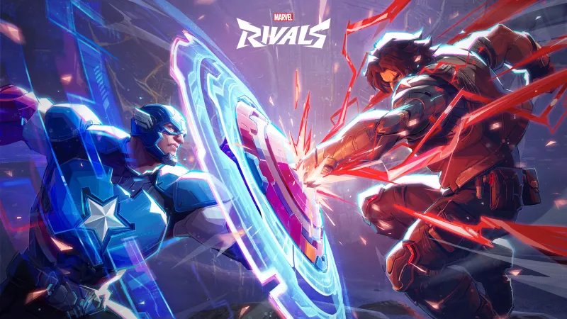 Captain America vs Winter Soldier, Marvel Rivals, 8K wallpaper