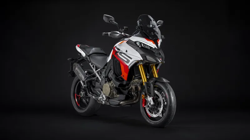 Ducati Multistrada V4 RS wallpaper, Adventure motorcycles, Black background, 2024