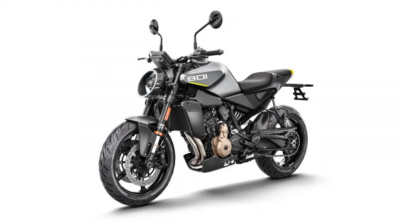 Husqvarna Vitpilen 801, Neo-retro roadster, Grey, White background, 2025, 5K wallpaper