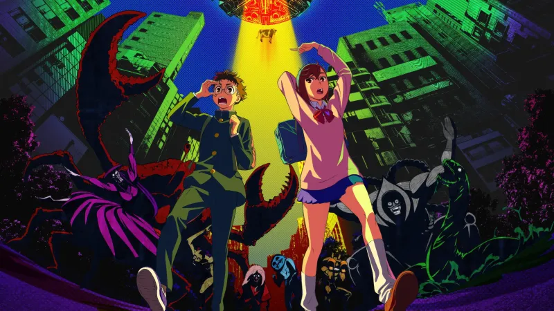 Okarun & Momo, Dandadan, Anime couple, 5K wallpaper