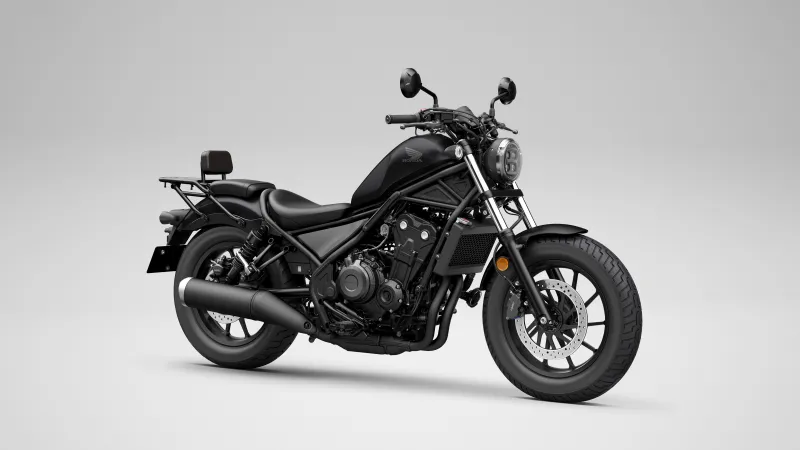Honda CMX500 Rebel wallpaper, Black cruiser motorcycle, Grey background, 2025
