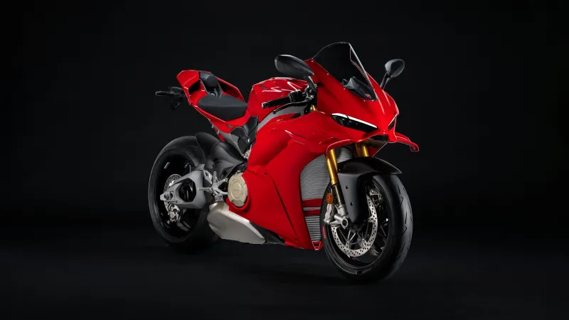 Ducati Panigale V4 S 2025, Dark background 5K