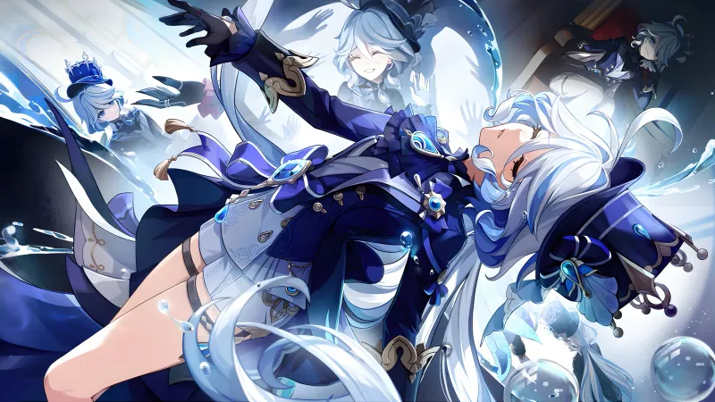 Furina de Fontaine, Genshin Impact, 5K wallpaper