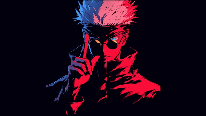 Satoru Gojo JJK, AMOLED Black background 5K, Jujutsu Kaisen