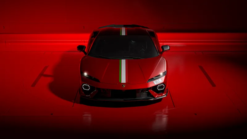Lamborghini Temerario, Red aesthetic wallpaper 5K