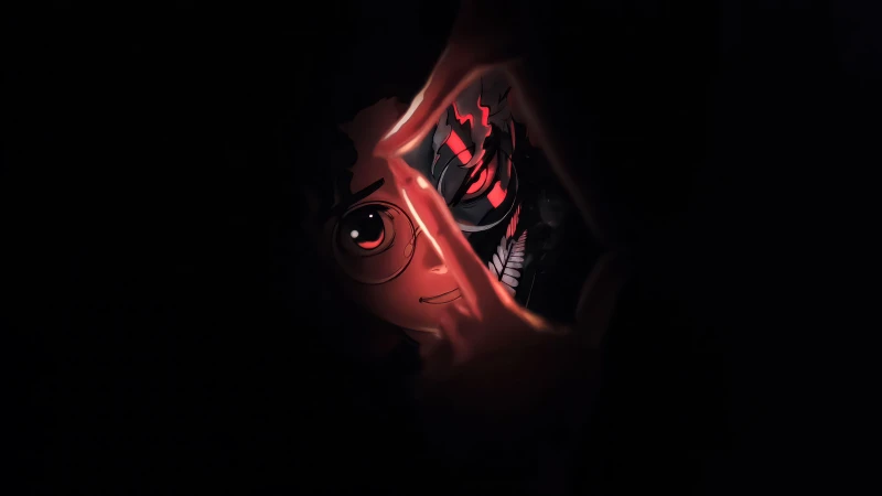 Okarun (Dandadan), Dark aesthetic wallpaper 5K, Ken Takakura