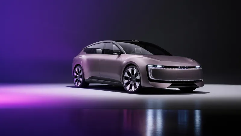 AUDI E Concept wallpaper, Electric sportback, Purple studio, 2024, 5K