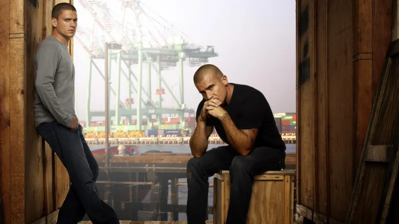 Prison Break 4K Wallpaper, Wentworth Miller as Michael Scofield, Dominic Purcell as Linc Burrows