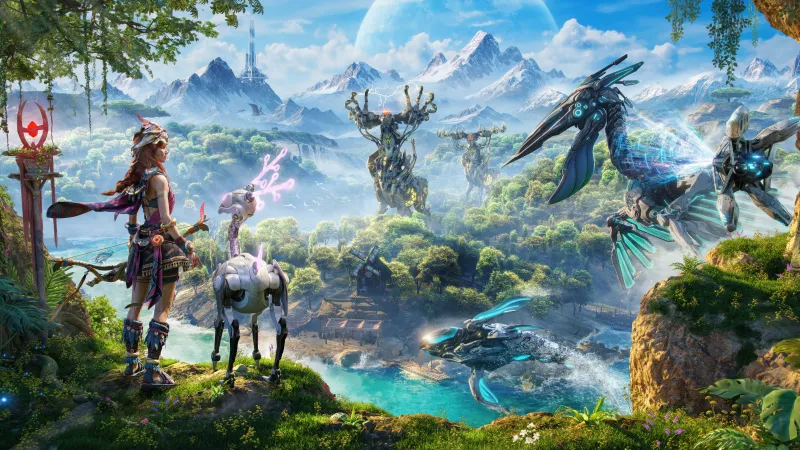Light of Motiram, Open world, Robot creatures, Ultrawide wallpaper