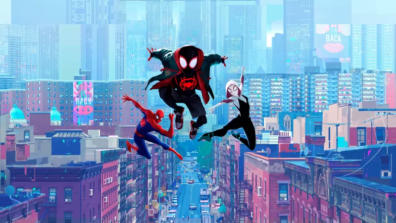 Spider-Man: Into the Spider-Verse, Miles Morales, Spider-Man, Spider-Gwen, Marvel Cinematic Universe, 5K