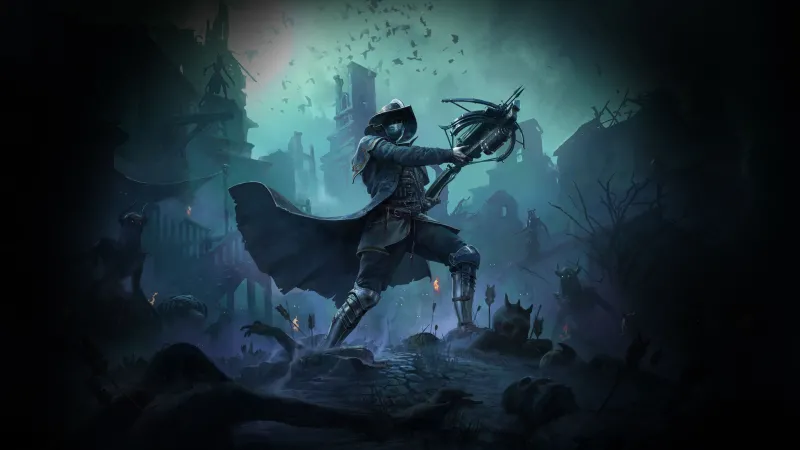 Path of Exile 2, Witchhunter, Crossbow, Haunted city, 8K wallpaper