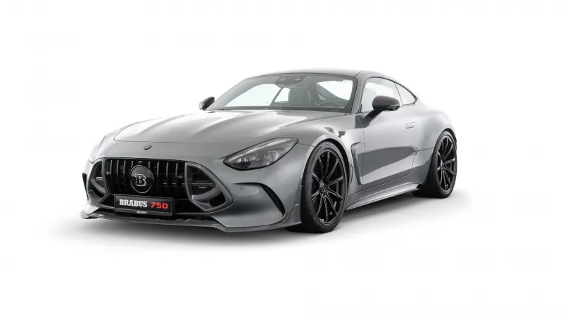 BRABUS 750 wallpaper, Mercedes-AMG GT 63 coupe, Grey, White background, 8K