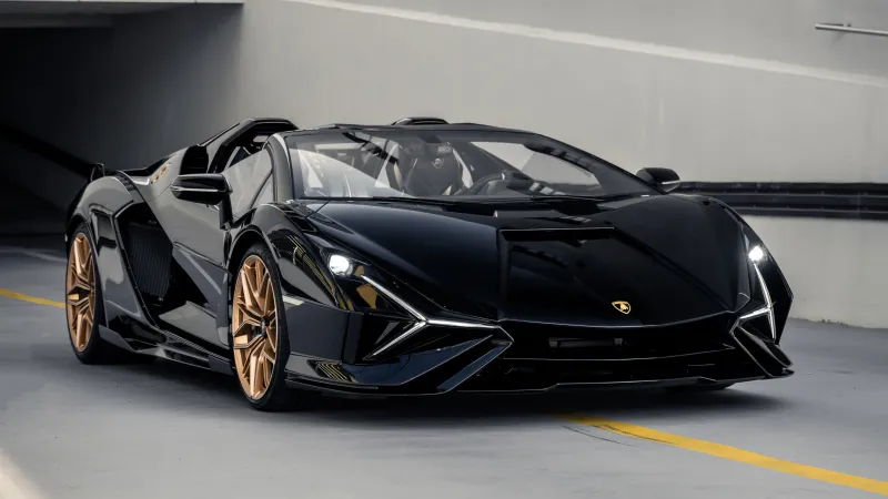Lamborghini Sián Roadster, iPhone wallpaper 8K