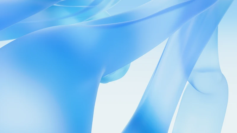 Windows 11 Fluidic, Blue Abstract Wallpaper