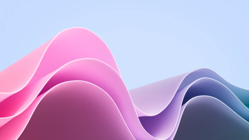 Windows 11 Wallpaper, Purple Waves, Abstract Light