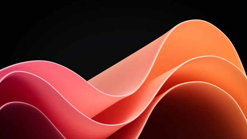 Windows 11 Wallpaper, Pink Orange, AMOLED Display