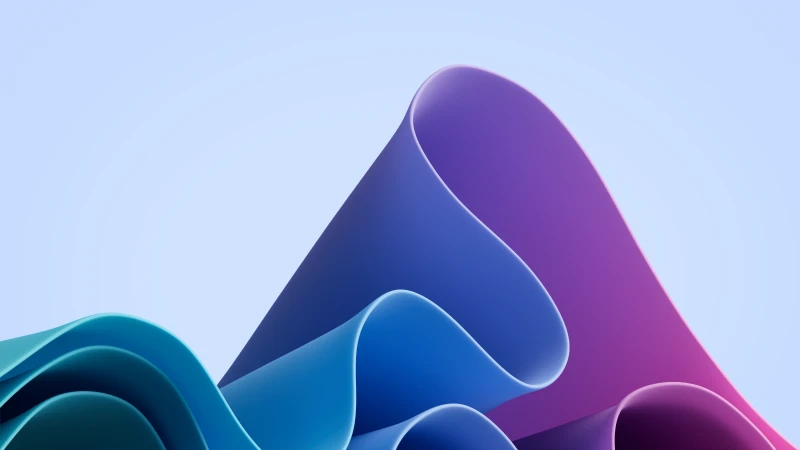 Windows 11 Wallpaper, Blue Purple, Waves