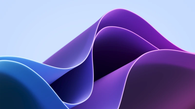 Windows 11 Wallpaper, Blue Purple Waves