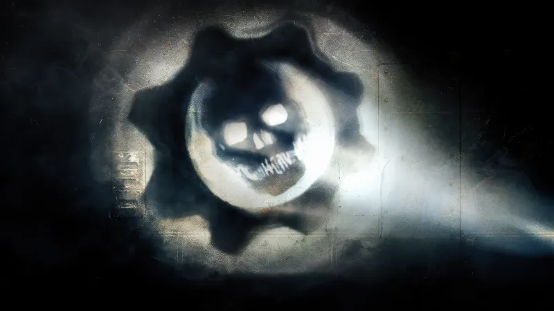 Gears of War 4, Crimson Omen Skull, Dark background 5K