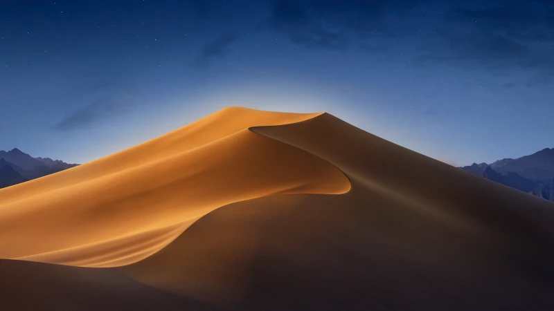 macOS Mojave 4K wallpaper, Fusion Desert, Sand Dunes