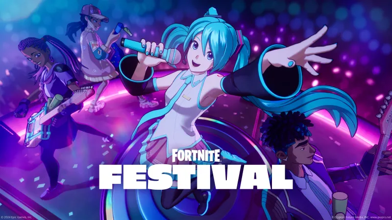Fortnite Festival, Hatsune Miku 4K wallpaper, Video Game