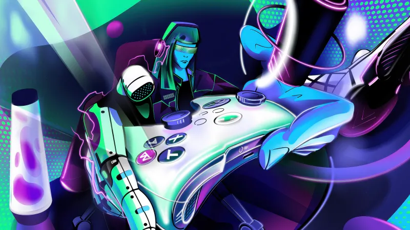 Xbox Gamer, Gaming console, Game Controller, Ultrawide 4K wallpaper