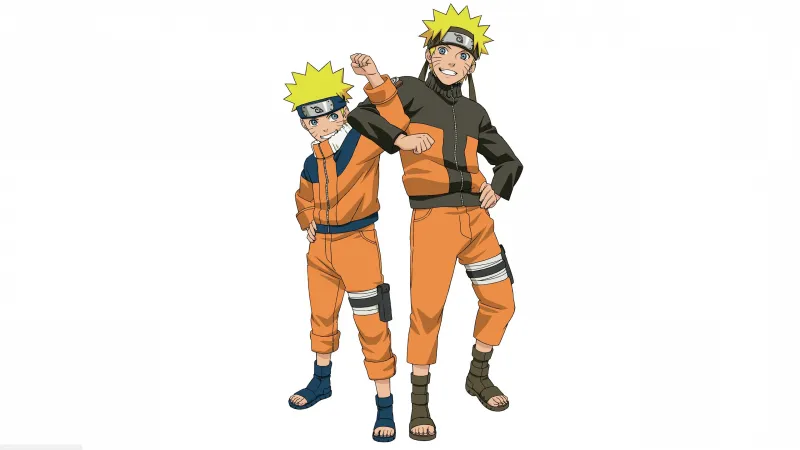Young Naruto vs Old Naruto, Naruto Uzumaki 4K wallpaper