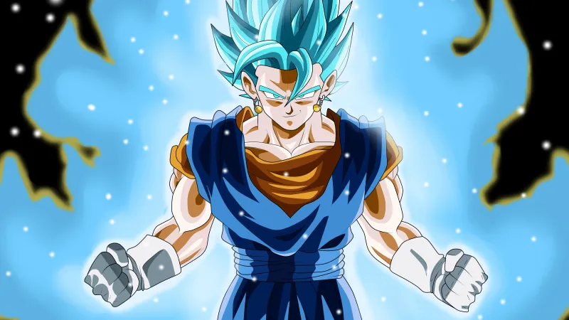 Super Saiyan, Vegetto, Vegito, Super Saiyan Blue, Dragon Ball, 8K wallpaper