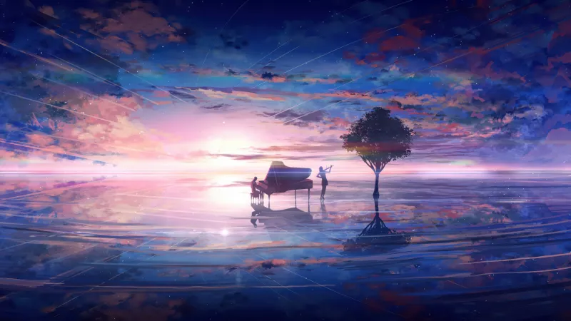 Your Lie in April Poster, Kosei Arima, Kaori Miyazono