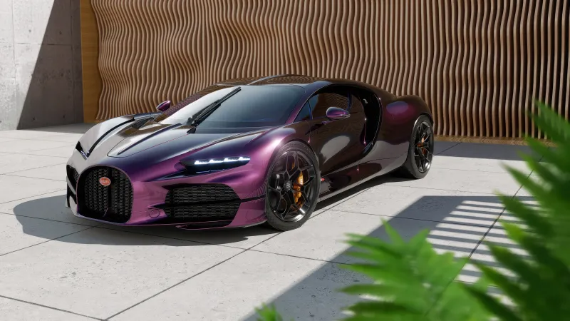 Purple Bugatti Tourbillon, 5K wallpaper