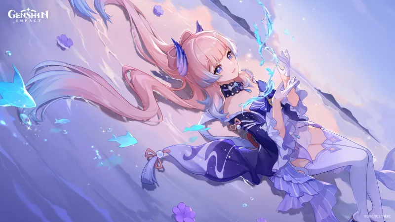 Sangonomiya Kokomi, Genshin Impact, 5K wallpaper