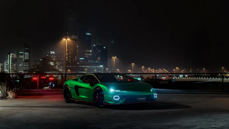 Lamborghini Temerario Night, Riyadh, Saudi Arabia, 5K wallpaper Dark