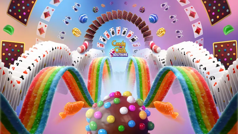 Candy Crush Solitaire wallpaper, Candy road, Cards, Colorful