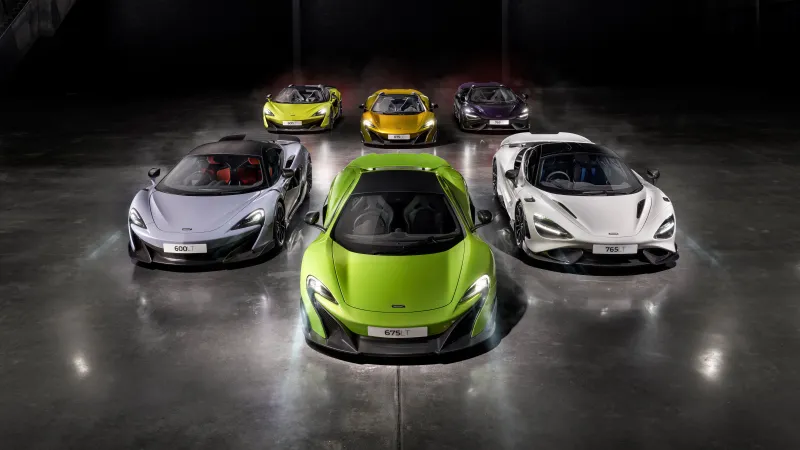 McLaren 600LT, McLaren 675LT, McLaren 765LT, 8K wallpaper
