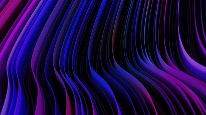 Purple neon waves wallpaper, Dark layers, Abstract