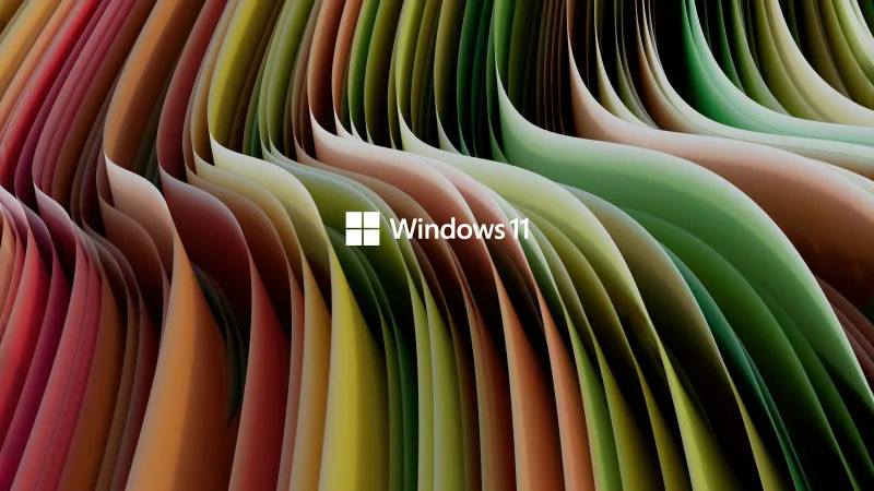 Windows 11 Colorful waves, 8K background