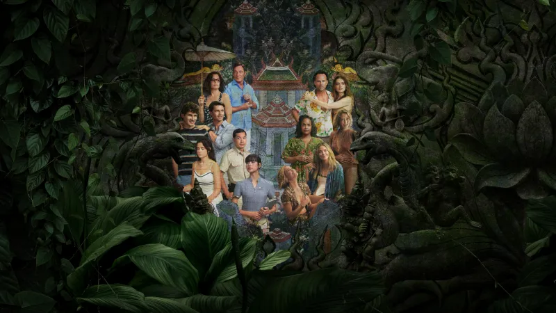 The White Lotus, 2025 series, Season 3, Cast in the jungle, Dark green, 5K wallpaper