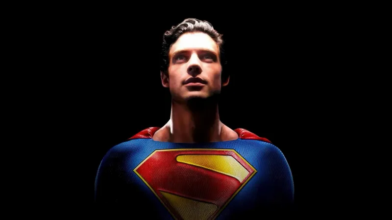 David Corenswet Superman, Black background 4K