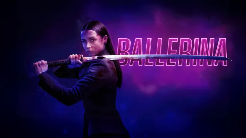 Ana de Armas, Katana Wallpaper, Ballerina, 2025 Movies