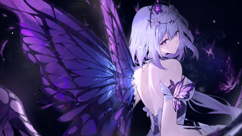 Castorice Purple aesthetic, Honkai: Star Rail, 8K wallpaper