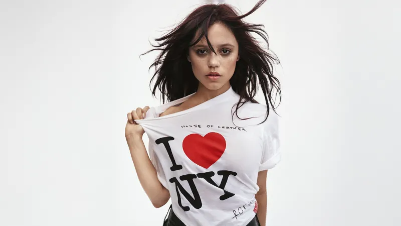 Jenna Ortega I Love NY, 5K wallpaper