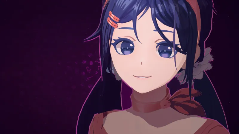 MiSide, Mita, Smiling, Dark purple, 5K wallpaper