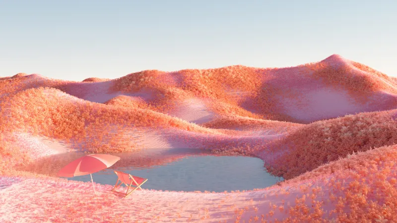 Relaxing Landscape, 5K, Infrared vision
