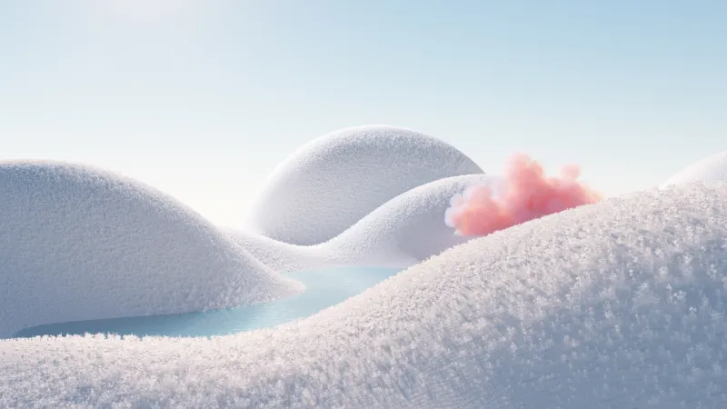 White aesthetic Landscape, 5K wallpaper, Infrared vision